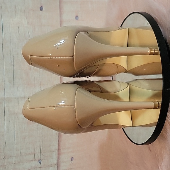 Madden girl tan patent leather platform heels - Picture 5 of 7
